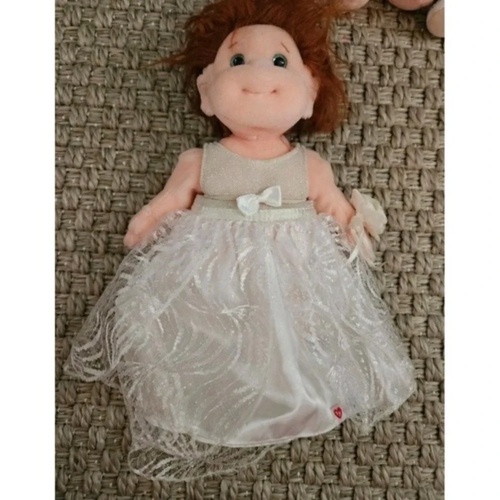 Vintage Ty Wedding Plush Dolls Set Bride & Groom Collectible Toys‎ Lot of 4